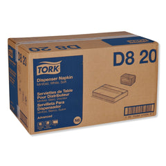 Tork 1-Ply 13 in. x 12 in. Advanced Soft Minifold Dispenser Napkins White (6000/Carton)