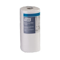 Tork HB9201 Handi-Size 2-Ply 11 in. x 6.75 in. Perforated Roll Towels - White (120/Roll, 30/Carton)