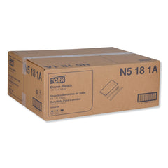 Tork 1-Ply 15 in. x 17 in. 1/8 Fold Universal Dinner Napkins - White (3000/Carton)