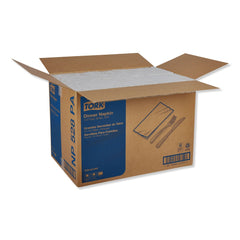 Tork 15 in. x 17 in. 2-Ply 1/8-Fold Advanced Dinner Napkins - White (2800/Carton)