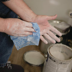SCRUBS 42272 In-A-Bucket 10 in. x 12 in. Hand Cleaner Towel Cloth - Citrus, Blue/White