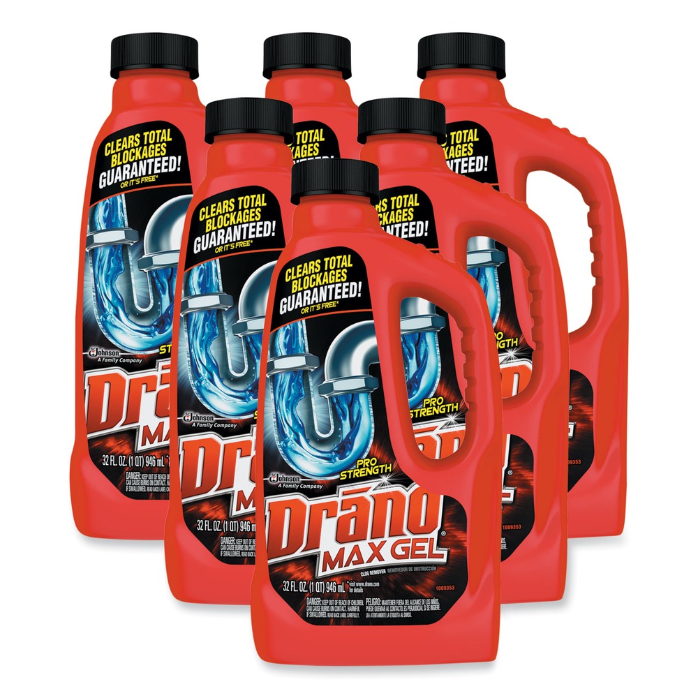 Drano 694768 32-Ounce Max Gel Clog Remover Bottle (12/Carton)