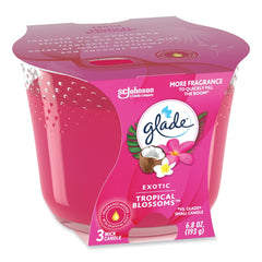 Glade Exotic Tropical Blossoms 6.8 oz. Glass Candle (3/Carton)