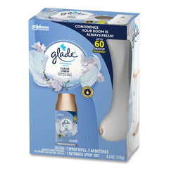 Glade Clean Linen Automatic Spray Starter Kit - White/Gold (4/Kit)