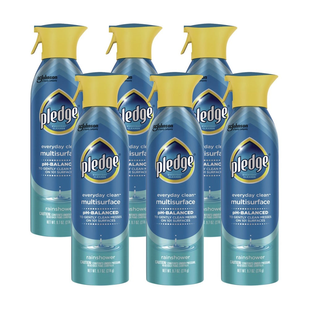 Pledge 336275 9.7 oz. Multi-Surface Everyday Aerosol Spray - Rainshower (6/Carton)