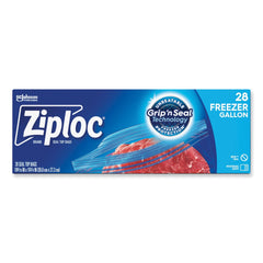 Ziploc 1 Gallon 2.7 mil. 9.6 in. x 12.1 in. Zipper Freezer Bags - Clear (28 Bags/Box, 9 Boxes/Carton)