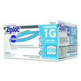 Ziploc 1 gal. 2.7 mil. 10.56 in. x 10.75 in. Zipper Freezer Bags - Clear (250/Carton)