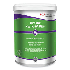 SC Johnson 7.9 in. x 5.7 in. 1-Ply Kresto KWIK-WIPES Cloth - Citrus, White (6 Packs/Carton)
