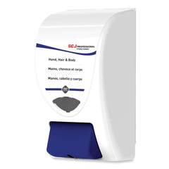 SC Johnson 6.4 in. x 5.7 in. x 11.5 in. 2 L Cleanse Hand, Hair and Body Dispenser - White/Blue (8/Carton)