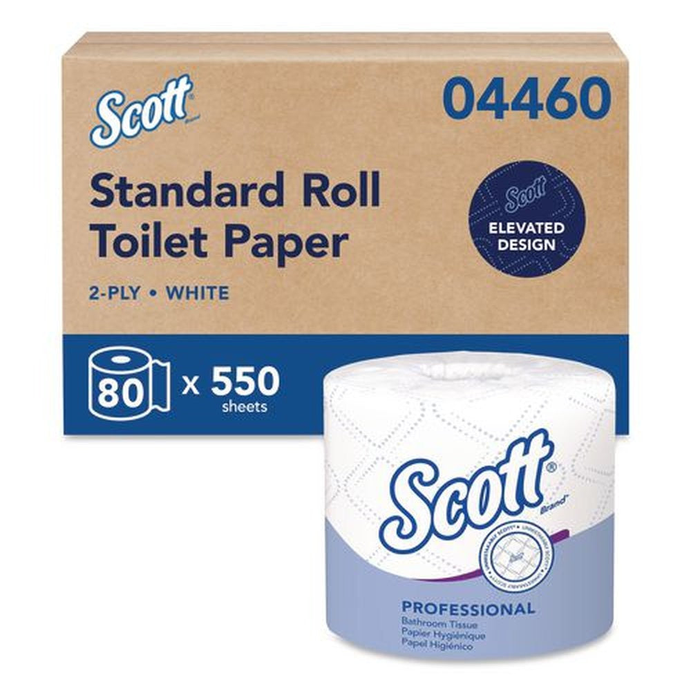 Scott Essential Standard Septic Safe 2 Ply Roll Bathroom Tissue - White (80/Carton)