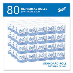 Scott Essential Standard Septic Safe 2 Ply Roll Bathroom Tissue - White (80/Carton)