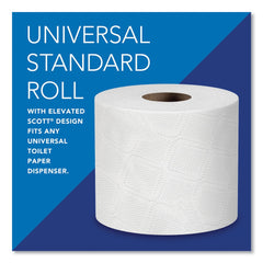 Scott Essential Standard Septic Safe 2 Ply Roll Bathroom Tissue - White (80/Carton)