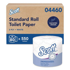 Scott Essential Standard Septic Safe 2 Ply Roll Bathroom Tissue - White (80/Carton)