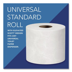 Scott 2-Ply Septic Safe Essential Standard Roll Bathroom Tissue for Business - White (550/Roll)