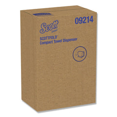 Scott 09214 Scottfold 10.75 in. x 4.75 in. x 9 in. Folded Towel Dispenser - White (1/Carton)