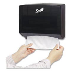 Scott 09215 Scottfold 10.75 in. x 4.75 in. x 9 in. Folded Towel Dispenser - Black (1/Carton)