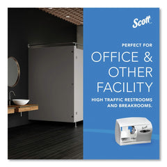Scott 14.25 in. x 6 in. x 9.75 in. Essential Coreless Jumbo Roll Tissue Dispenser - White