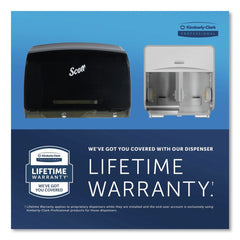 Scott Essential 20 in. x 6 in. x 11 in. Coreless Twin Jumbo Roll Tissue Dispenser - Black