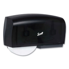 Scott Essential 20 in. x 6 in. x 11 in. Coreless Twin Jumbo Roll Tissue Dispenser - Black