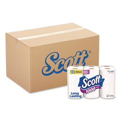 Scott 1-Ply 4.1 in. x 3.7 in. Septic Safe Toilet Paper - White (48/Carton)