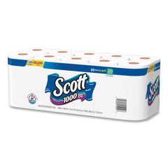 Scott 20032 1000 1 Ply Septic Safe Bathroom Tissue - White (20/Pack)