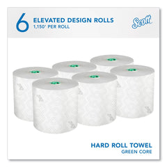Scott 25700 1,150 ft. 1-Ply Pro Hard Roll Paper Towels with Elevated Scott Design - Green Core Only (6-Rolls/Carton)