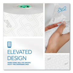 Scott 25700 1,150 ft. 1-Ply Pro Hard Roll Paper Towels with Elevated Scott Design - Green Core Only (6-Rolls/Carton)
