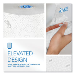 Scott 25702 1,150 ft. 1-Ply Pro Hard Roll Paper Towels with Elevated Scott Design - Blue Core Only (6-Rolls/Carton)