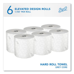 Scott 1,150 ft. 1-Ply Pro Hard Roll Paper Towels with Elevated Scott Design - Gray Core Only (6-Rolls/Carton)