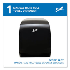 Scott 34346 Pro Mod 12.66 in. x 9.18 in. x 16.44 in. Manual Hard Roll Towel Dispenser - Smoke (1/Carton)