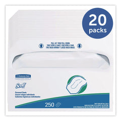 Scott 14.5 in. x 17 in. Personal Seats Toilet Covers - White (20/Carton)