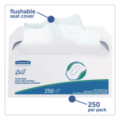 Scott 14.5 in. x 17 in. Personal Seats Toilet Covers - White (20/Carton)