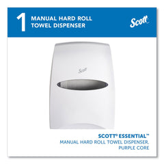 Scott Essential 13.06 in. x 11 in. x 16.94 in. Manual Hard Roll Towel Dispenser - White (1/Carton)