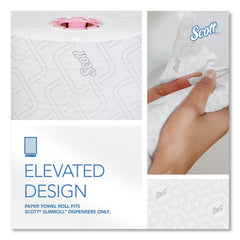 Scott 47032 1-Ply 8 in. x 580 ft. Traditional Business Slimroll Towels - White/Pink (6 Rolls/Carton)