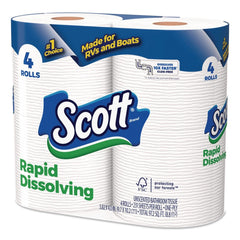 Scott 1-Ply Septic Safe Rapid-Dissolving Toilet Paper - White (48/Carton)