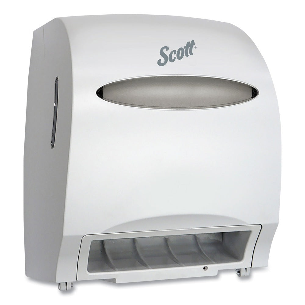 Scott 48858 Essential 12.7 in. x 9.57 in. x 15.76 in. Electronic Hard Roll Towel Dispenser - White (1/Carton)