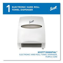 Scott 48858 Essential 12.7 in. x 9.57 in. x 15.76 in. Electronic Hard Roll Towel Dispenser - White (1/Carton)