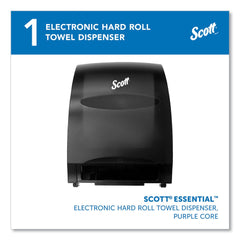Scott Essential 12.7 in. x 9.57 in. x 15.76 in. Electronic Hard Roll Towel Dispenser - Black (1/Carton)