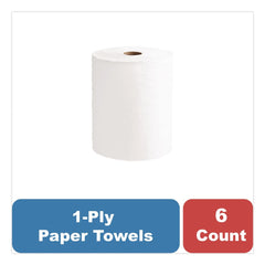 Scott 8 in. x 800 ft. 1-Ply Universal 100 Percent Recycled Fiber Hard Roll Paper Towels - White (6/Carton)