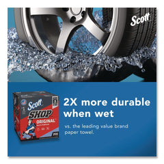 Scott 9 in. x 12 in. 1-Ply Shop Towels Original - Unscented/Blue (200/Box)