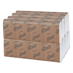 Scott 98720 12 in. x 7 in. 1-Ply Low-Fold Dispenser Napkins - White (8000/Carton)
