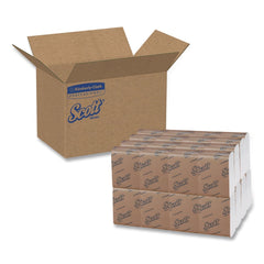 Scott 98720 12 in. x 7 in. 1-Ply Low-Fold Dispenser Napkins - White (8000/Carton)