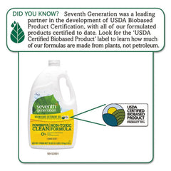 Seventh Generation 70 oz. Bottle Natural Automatic Dishwasher Gel - Lemon (6/Carton)