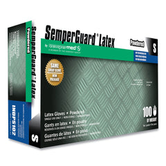 SemperGuard INDPS102 Latex Powdered Gloves - Small Cream (100/Box)