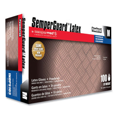 SemperGuard Latex Powdered Gloves - Medium Cream (100/Box)
