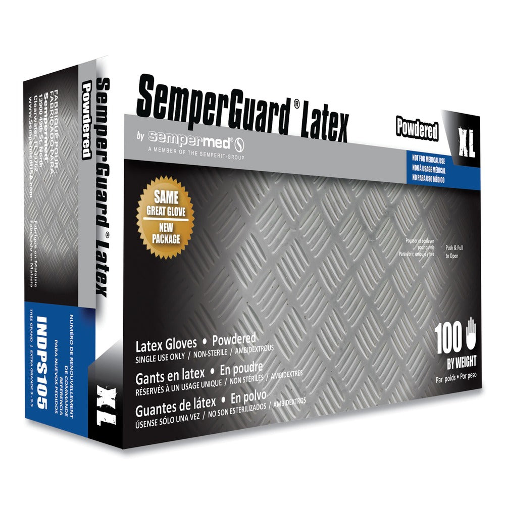 SemperGuard Latex Gloves - Cream/X-Large (1000/Carton)