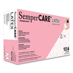 SemperCare Latex Examination Gloves - Cream/Medium (1000/Carton)