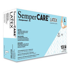 SemperCare 5 mil Powder-Free Latex Examination Gloves - Large/Cream (1000/Carton)