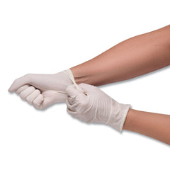 SemperCare Stretch Vinyl Examination Gloves - Medium, Cream (100/Box)