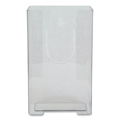 San Jamar 1-Box 5.5 in. x 3.75 in. x 10 in. Plexiglas Disposable Glove Dispenser - Plexiglas Clear